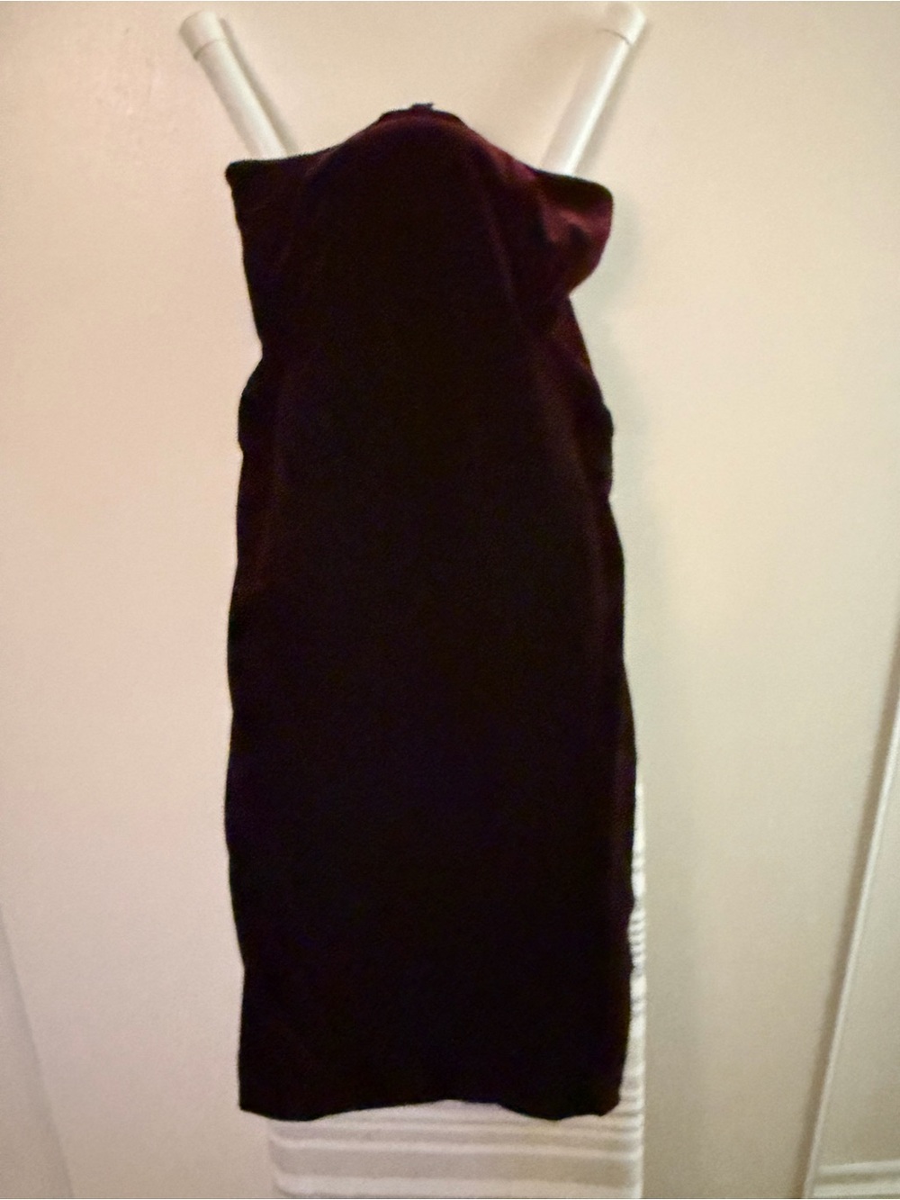 Women's Velvet Skirt in Dark Burgundy